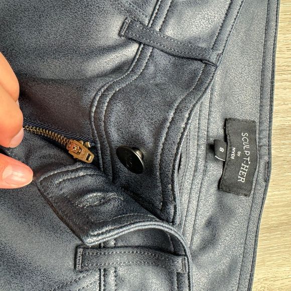 NYDJ 5 Pocket Faux Leather Look Legging - Picture 4 of 7